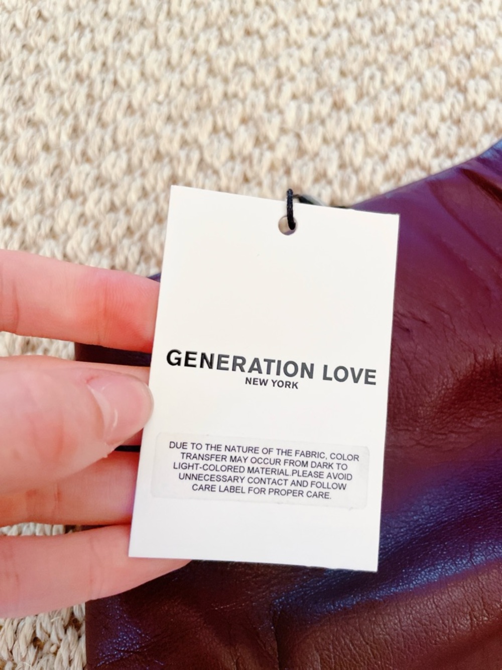 Generation Love Gina Vegan Leather Midi Skirt Cabernet Plum Burgundy XS NWT - Picture 6 of 9